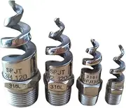 1/4"-2"Male Thread Spiral Cone Atomization Nozzle Stainless Steel(316) Dust Remove Atomized Sprayer For Gas Cooling, Washing, Garden,Fire Proof（Pack of 5）） (3/4)