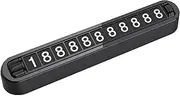 Temporary Parking Number Plate | Stable Car Temporary Parking Card Plate - Heat Resistant Rotating Dashboard Phone Number Plate Fluorescent Numbers for Temporary Stop