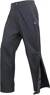[33,000ft] Men's Waterproof Trousers Lightweight Reflective Hiking Pants with Side-Opening Zipper for Golf Cycling Walking
