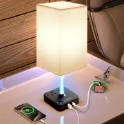 Lámpara de mesita de noche táctil regulable de 3 modos con USB