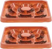 Healeved 2 Sets Curled Eyelashes Lash Extension Thick Lash Clusters Strip Lashes Eyelashes Natural Look False Eyelashes Fake Eyelash Eye Lashes Eyelash Strips Black Imitation