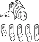 Prime-Line S4533 Nickel Steel Counter Clockwise Mailbox Lock 4.9 H x 3.8 W in.