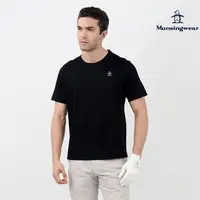 在飛比找momo購物網優惠-【Munsingwear】企鵝牌 男款黑色下襬開叉純棉舒適短