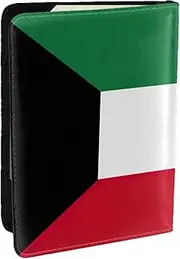 [JEJEA] Kuwaiti Flag Print Travel Organizer Credit Cards Case Passport BookPassport Holder Cover Wallet forTraveling,, Black, One Size