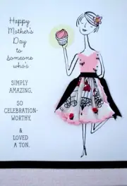 Hallmark Signature Removable Embroidered Handkerchief Mother's Day Greeting Card