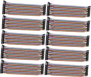 DOITOOL 10pcs Female to Female Ribbon Jumper Wire Breadboard Cable for Electronics Projects PCB Connections and Circuit Assemblies