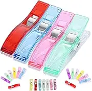 30X Wonder Clips Big 56mm - Upgraded Multipurpose Sewing Crafts Fabric Quilting Crochet Plastic Knitting Multicolored Red Yellow Green Purple