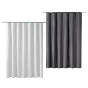 Shower Curtain Waterproof With Hooks Weighted Hem Bathroom Curtains - 180x200cm