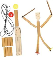 Bamboo Dolls DIY Puppet Kit Educational Toy Set for Boys and Girls Interactive Parent-Child Games Space-Saving