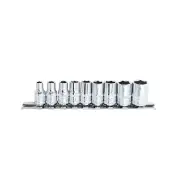 SP Tools 9Pcs 1/4" Drive Socket Rail Set - 6 Point SAE Chrome Vanadium Steel