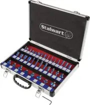 35-Piece Carbide Router Bits Set with Aluminum Case - Ultimate Woodworking Kit