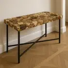 Natural Petrified Wood & Agate Table Top | Modern Coffee Table Slab Decor