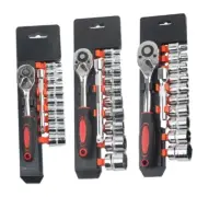 Mechanic Tools Wrench Socket 1/4 3/8 1/2 Drive Socket Ratchet Wrench Set
