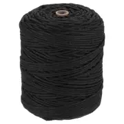Natural Macrame Cord 3mm x 328 Yards Cotton Macrame Rope, Black