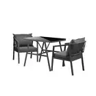 Outdoor Dining Set 3 PCS Table Chairs Set