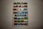 Train Rack Tall Thomas Friends storage wall display Brio Chuggington wooden new