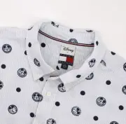 NWT DISNEY x TOMMY HILFIGER Stripe Monogram Mikey Mouse THJ Flex Shirt Size XL