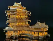 3D Puzzle Chinese Temple Tower DIY Metal Model Building Kit Kids Adults Fun Gift