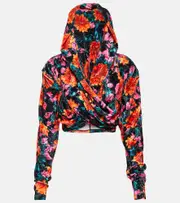 [Rotate] Rotate Floral hooded velvet top AU 12 multicoloured