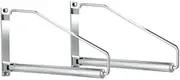 Wall Mounted Drying Rack Wall Clothing Hanger Holder Folding Clothing Hanger Organizer Rack Coat Hangers(Silver,Two pcs)