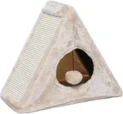 PENIKOKO Folding Triangular Cat Nest with Warm Mattress Chic Sisal Scratching Post Stylish Pet Shelter for Cats and Dogs Decoration