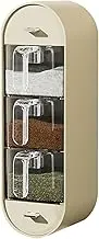 Wall Mounted Condiment Box Plastic Punch Easy to Clean Wall Seasoning Box Set for Kitchen