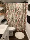 Vintage Style Christmas Shower Curtain New Unused- One Of A Kind