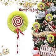 Christmas Peppermint Candy Decor | Candy Cane Crafts Decorations | Winter Holiday Candy Cane Ornament for Door, Wall, Fireplace, Wreath
