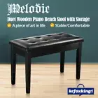 Melodic PU Leather Piano Bench Keyboard Seat Stool Large Space Storage Black