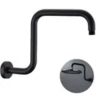 Matte Black Gooseneck Shower Arm, S Shaped Shower Head Extension Pipe, 13 Inc...