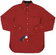 Men's RALPH LAUREN Red Chamois Flannel Cotton Shirt M Medium NWT NEW Wow!