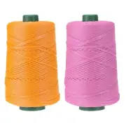 2 Pcs Polyester Macrame Cord, 3mm x 219 Yards Macrame Cords - (Orange/Pink)