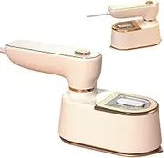 Mini Steam Iron, 1000W Foldable Handheld Travel Steam Iron, Ceramic Nonstick Soleplate, 10s Fast Heat Up, Travel Iron Portable Clothes Steamer with 105ML Warter Tank for Travel and Home