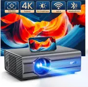 4K Projector WiFi 6, Bluetooth 5.2, 850ANSI, 1080P, Auto Focus, Auto 6D Keystone