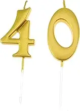 CORHAD 2Pcs Birthday Cake Number Candles Decoration for Cake Topper for Celebrations and Parties Paraffin Birthday Number Candles