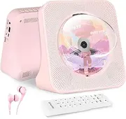 Desktop CD Player,Home CD Player with Bluetooth 5.0,Protable CD Player Support CD/FM Radio/AUX/USB/Repeat,Music CD Player with Hi-Fi Speaker,LED Screen,Remote Control,Dust Cover