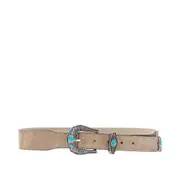 [GIANNIFRANCO BELTS] GIANNIFRANCO BELTS Suede leather belt Man 100 100 Grey
