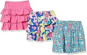 [Amazon Essentials] Girls and Toddlers' Knitted Ruffle Scooter Skirts (Previously Spotted Zebra), Multipacks