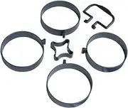 LABRIMP Aluminum Non-stick Egg Fry Ring Molds Metal Egg Fry Moulds Cooking Supplies 1 Set