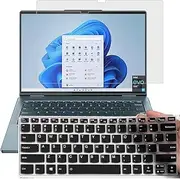 2-Pack Anti Glare Screen Protector for 2024 2023 Lenovo Yoga 7i 14" 2-in-1 Touchscreen Laptop, 2 in 1 Screen Protector Keyboard Cover for Lenovo Yoga 7 7i 14 inch Laptop, Full Screen Coverage Film