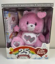 Care Bears Love-a-Lot Bear 25th Anniversary Swarovski Crystal Plush With DVD