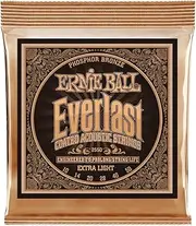 Ernie Ball Everlast Extra Light Coated Phosphor Bronze Acoustic Guitar Strings - 10-50 Gauge