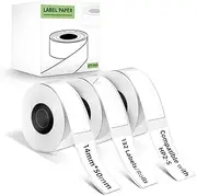 BORN4SHIP Label Maker Tape,14x50mm(0.55"x1.96")Self-Adhesive Thermal Printer Paper Compitable with HP2-S/HP4/HP6-C Label Maker,Thermal Printer Paper for Home,Office,School,132 Labels/Roll,3-Roll,White
