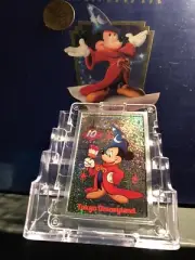 {TOKYO DISNEYLAND Mickey Mouse 10th Anniversary Refractor Matrix Phonecard Mint