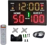 Basketball Scoreboard & Timer Shot Portable Tabletop Scoreboard Tabletop Digital Scoreboard Professional Wall Mounted Battery Powered Electronic,Referee Scoreboards & Timers
