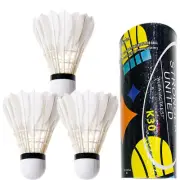 White Badminton Shuttlecock 3pcs Duck Feather Training Ball Shuttlecock