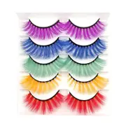3D False Eyelashes Colored Thick Lashes for Performance Halloween-4