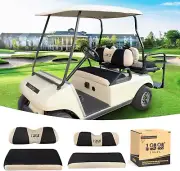 Golf Cart Front Rear Seat Cover Set for EZGO TXT RXV & Club Car DS 2000-Up(Flat