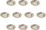 Set of 10 Cotton Duster Plates, 3.5 x 0.5 inches (9 x 1.3 cm), Small Plates, Setomonohonpo