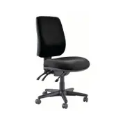 Buro Roma High Back Task Chair 3 Lever No Arms Black Fabric Seat And Back